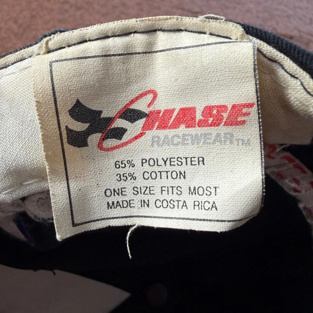 Vintage Dale Earnhardt #3 Chase Racewear Hat Black Checkered Flag Snapback Cap
